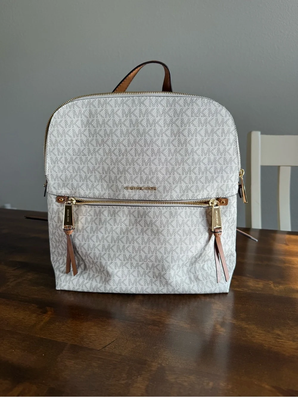 Michael Kors Backpack with Gold Hardware and Tan Accents